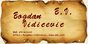Bogdan Vidičević vizit kartica